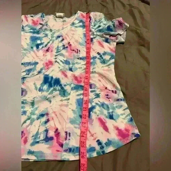 Tye dye scrub top by scrubstar pink and blue medium - Picture 2 of 4